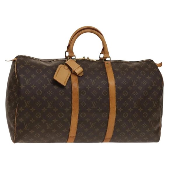 LOUIS VUITTON Monogram Keepall 55 Boston Bag M41424 LV Auth 142205 - Picture 2 of 16